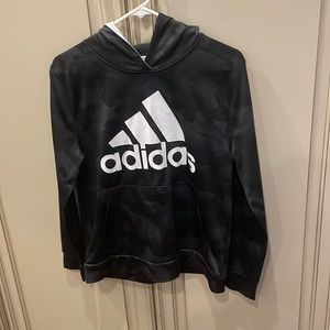 Adidas hoodie, black camo